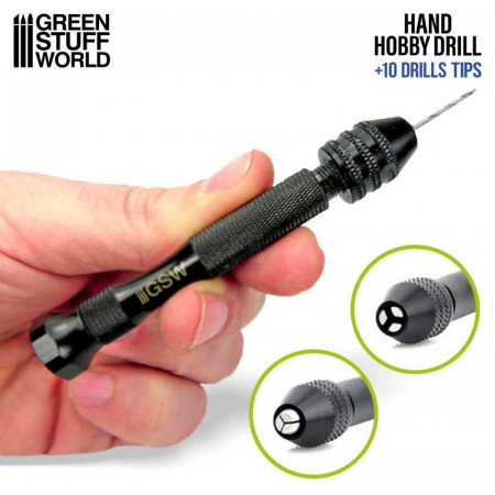 GSW: Hobby hand drill - ručná vŕtačka (čierna farba)